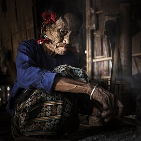 Женщина народности Чин. Мьянма