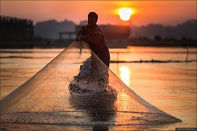 Рыбак. Мьянма