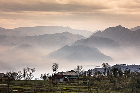 Деревня в горах. Индия